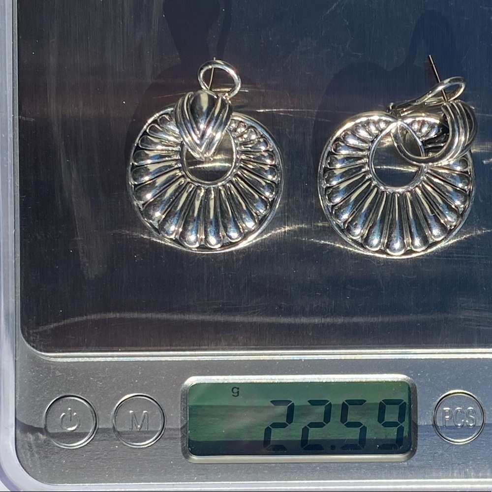 Vintage LAGOS 925/14KT post Chi Chi round fluted earrings✨ - Picture 15 of 16